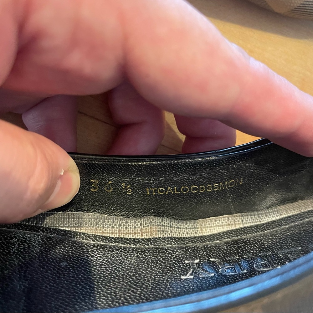 Burberry Black Patent Leather Nova Soft Ballerina Flats Size 36.5 - Picture 6 of 12
